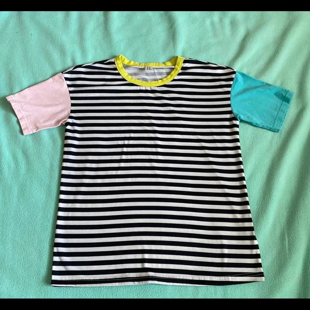 Color Block Striped T-Shirt - Picture 1 of 3